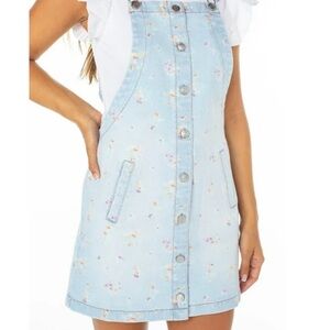 Floral Button-Down Denim Dress
